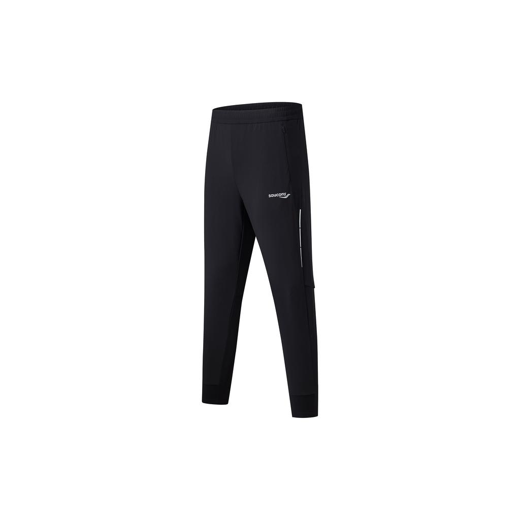 Saucony Letter Logo Print Straight Leg Knit Sports Pants Unisex pants Black SC2230157A-BK01