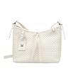 Damen Grün Gewebte PU-Leder Umhängetasche, Lässige Schulterhandtasche mit Verstellbarem Riemen, Modische Tägliche Tasche für Damen, Leichte Messenger Bag