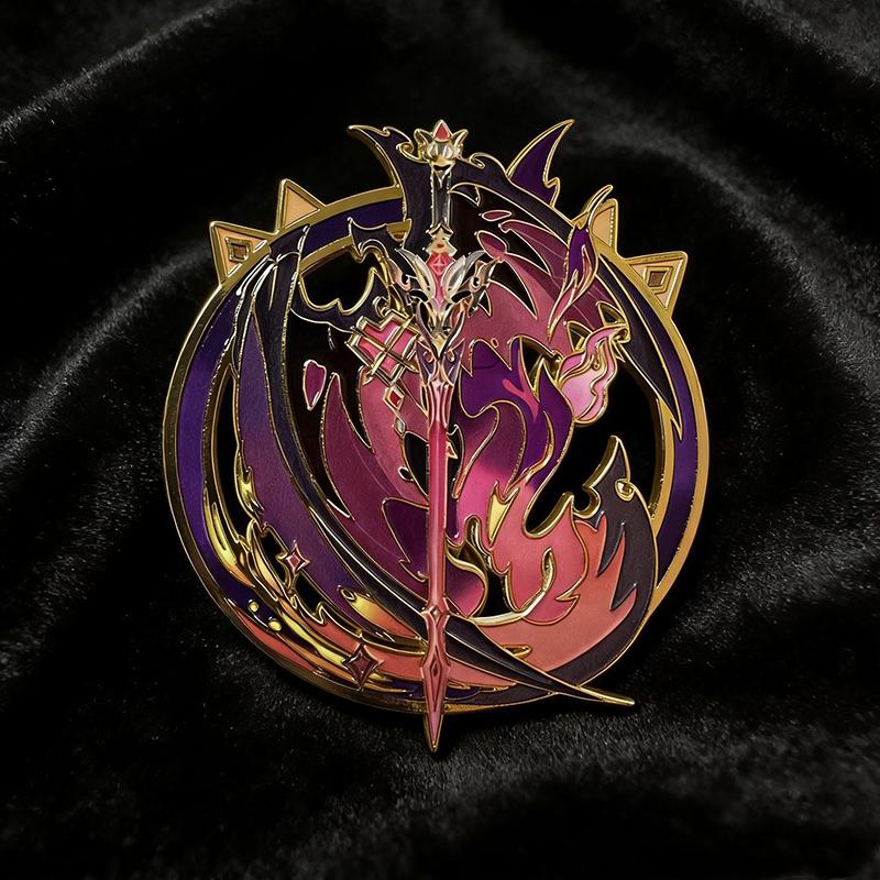 Genshin Impact Brooch Flins Pin Cyrene Brooch Accessories Cosplay Decorations Party Favors Anime Figure Brooch Gifts