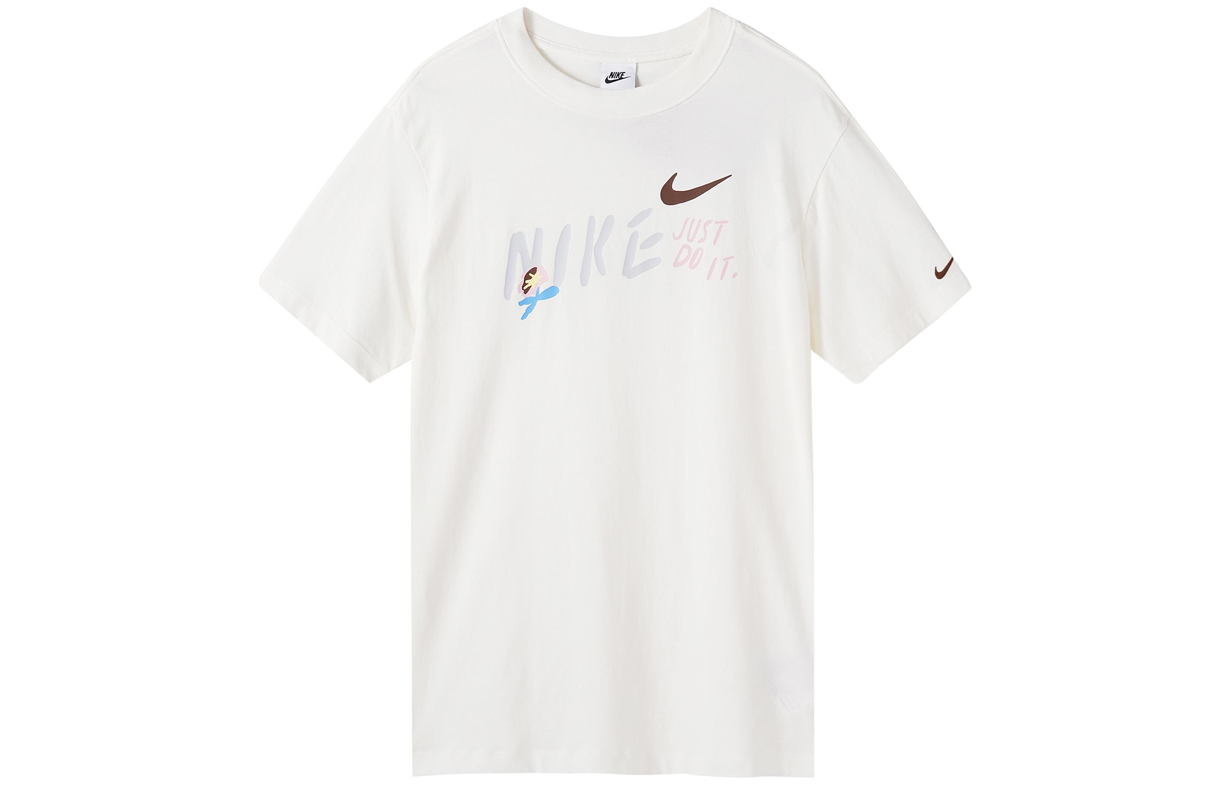 Nike Sportswear Drop Shoulder Sleeve T Shirt Women s Sail White FJ7714-133 S