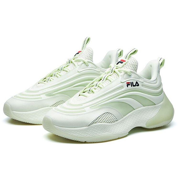 Fila Fusion Ray 2 Fabric Synthetic Leather TPU Luminous Shock Absorbing Wear Resistant Breathable Increased Height Low Top Dad Shoes T12M125201FLC