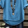 Women Shirt V-Neck Short Sleeve Loose Fit Tee Shirt Pure Color Summer Casual Blouse