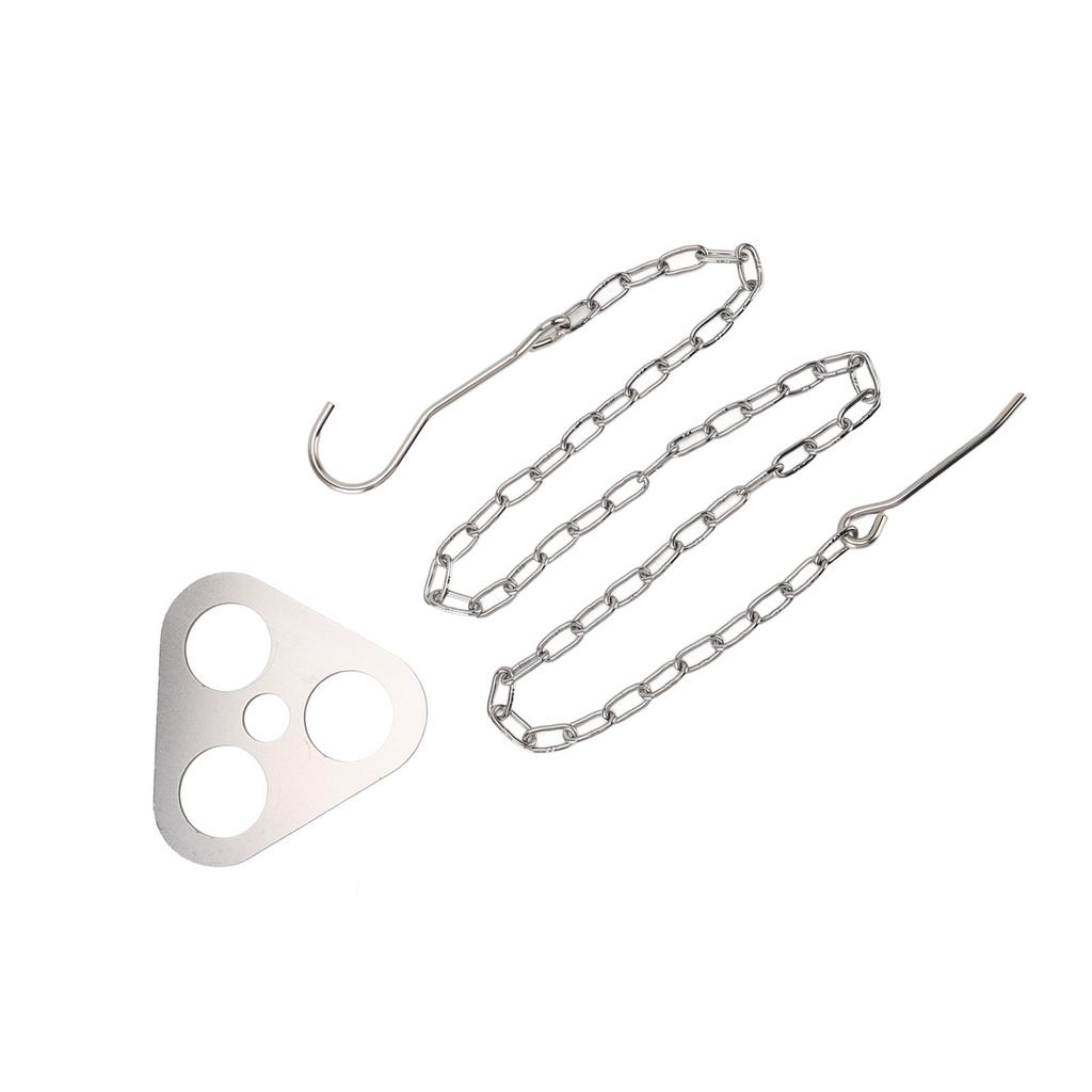 Camping Tripod Board Stainless Steel Portable Campfire Camping Tripod for Outdoor Medium Size