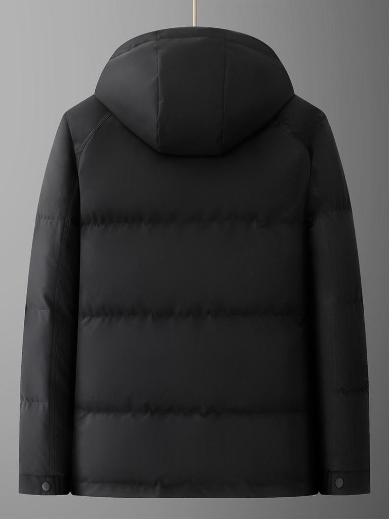 Men's Plus Size Winter Cotton Jacket 2025 - Oversized, Fat-Friendly, Warm, with Detachable Hood.