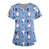 Dametrykk Kortermet V-hals Topper Independence Day Print Working Pocket Bluse