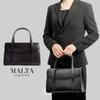 MALTA Formale Tasche, Groß, Schwarz, Rindsleder, Geeignet für Hochzeiten, Beerdigungen, Einweihungszeremonien, Abschlussfeiern und andere Zeremonien. Perfekt für