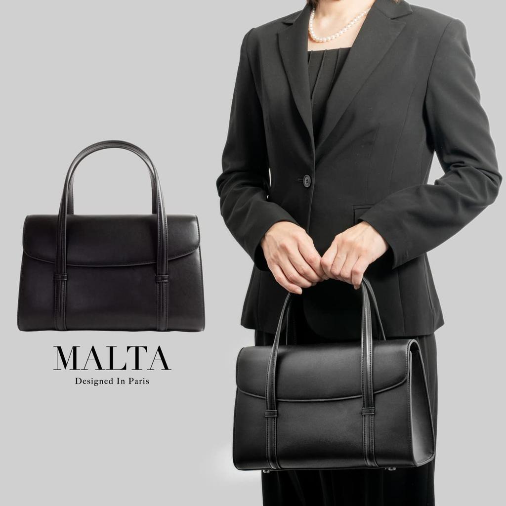 MALTA Formale Tasche, Groß, Schwarz, Rindsleder, Geeignet für Hochzeiten, Beerdigungen, Einweihungszeremonien, Abschlussfeiern und andere Zeremonien. Perfekt für