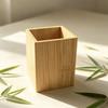 Alarm Clock Bamboo Digital Pen Holder Clock Sleepy LED Clock Pen Holder Student Children's Desktop Gift Clock
