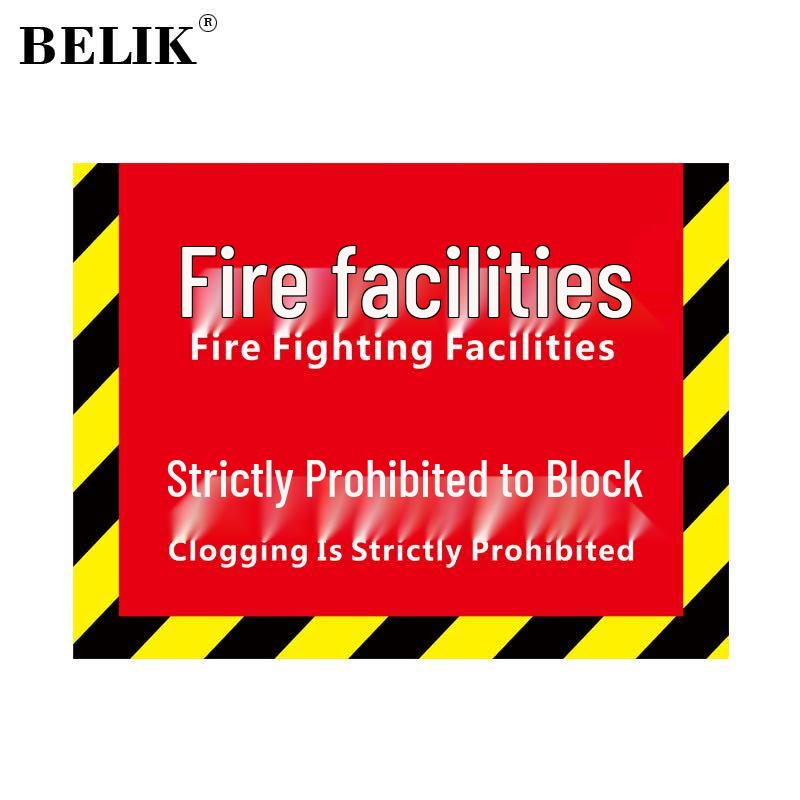 BELIK Fire Safety Warning Floor Decal 45*34CM
