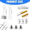 21Pcs Airbrush Tool Kit With Durability Nozzle Caps Replacement Needle Brushes Wrench for 130Series Sprayings Guns Parts