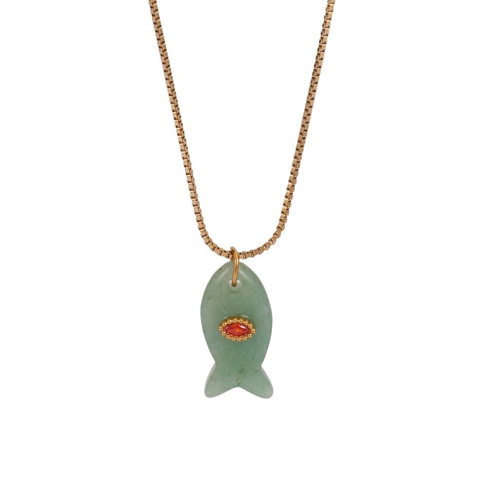 Colorful Fish Pendant Necklace Bohemia Ocean Style Beach Choker Mini Fish Necklace  Sea Beach