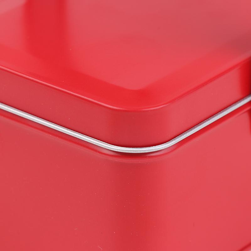 Blech-Aufbewahrungs-Handbox Altmodische rechteckige Eisenbox Kuchenverpackungsbox Langlebig mit Deckel Süßigkeiten-Keksdose