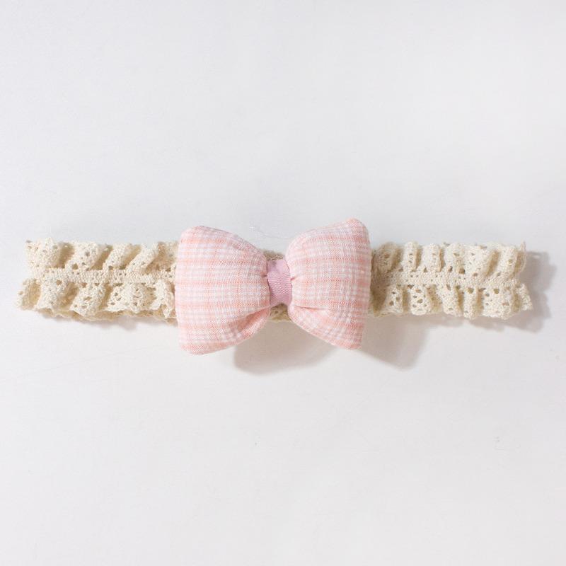 New Summer Baby Headband, Solid Color Bow Children's Headscarf, Thin Lace Baby Hair Accessories