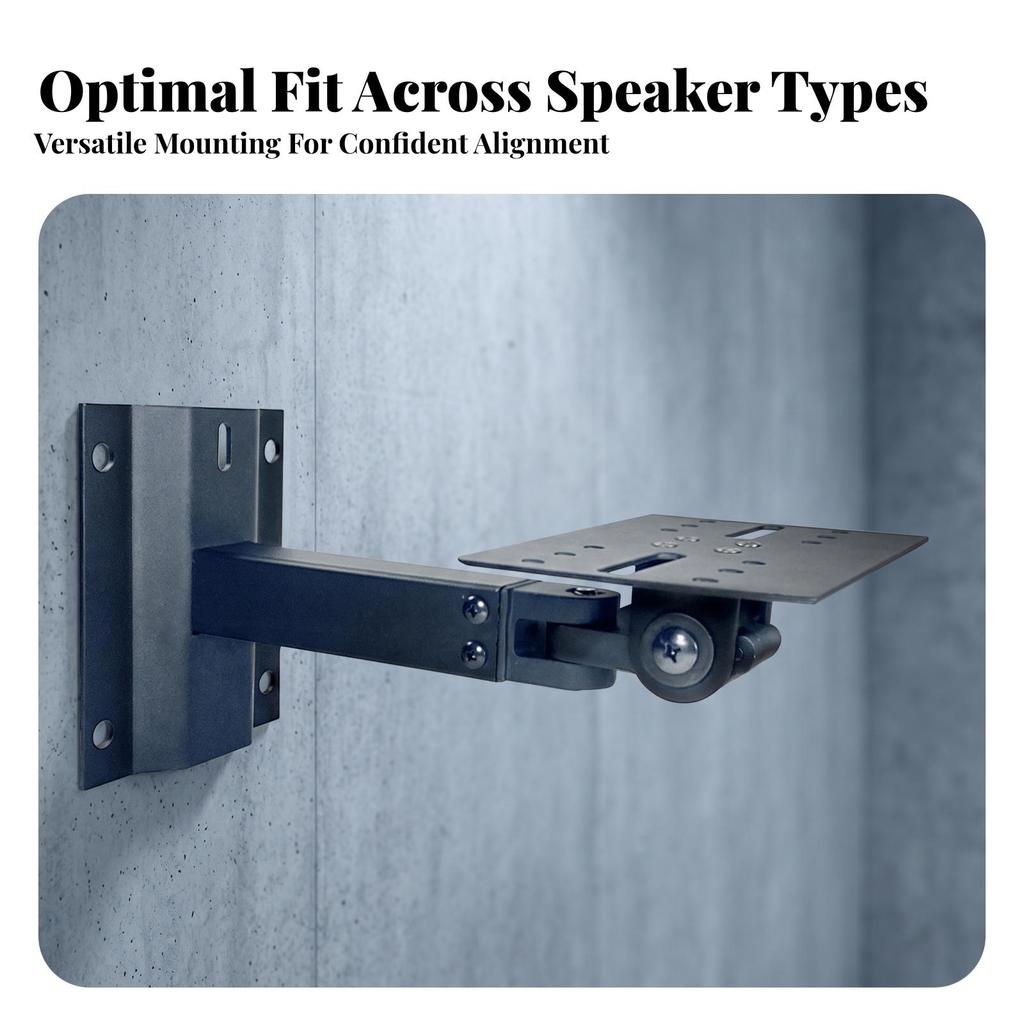 Speaker Wall Mount Bracket Full Motion Bookshelf Sturdy