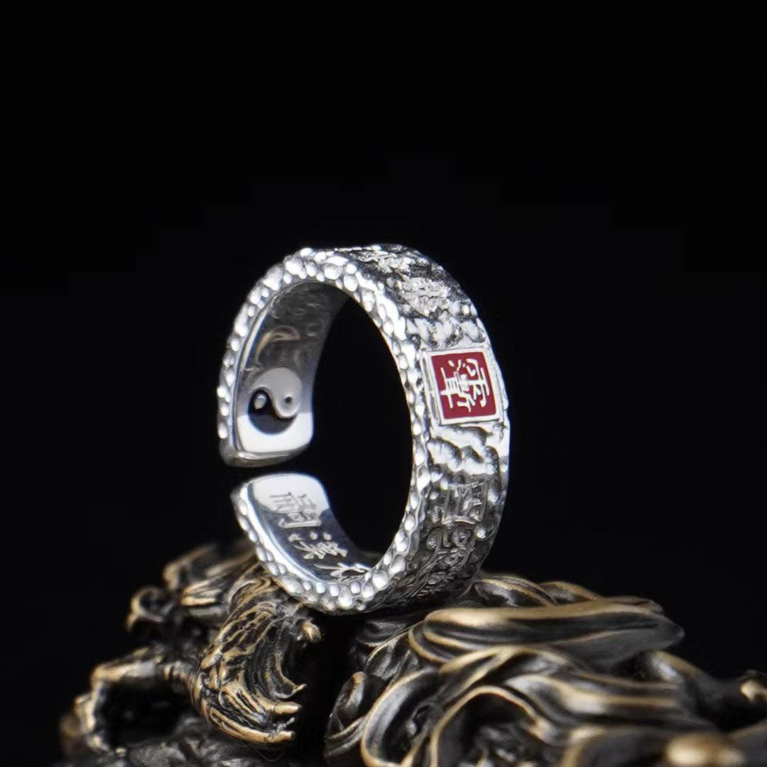 

Longhu Mountain Ethnic Silver-Plated Retro Ring - Versatile, Stylish Gift