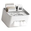 Tissue Box Cover Rectangular Multifunctional Napkin Box Holder with Remote Control Box for Living Room