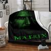 1pc Matrix Blanket Lightweight Flannel Throw For Sofa, Bed, Travel, Camping, Livingroom, Office, Couch, Chair, And Bed