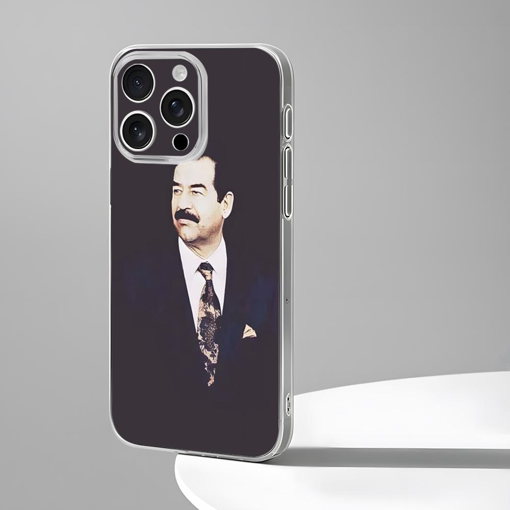 

Arabic Iraq Saddam Hussein Phone Case New For IPhone 16 15 14 12 13 11 Pro Max Mini X XR XS Plus Black Silicone Transparent Cove iPhone13