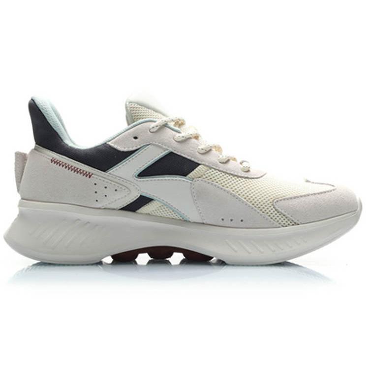 Li Ning Cushioning Slip Resistant Abrasion Resistant Low top Sports Casual Shoes Men's White Black AREP017-2