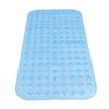 Bathtub Shower Mat PVC Prevent Slip Drain Holes Bendable Bathroom Floor Mat Home Hotel Use Transparent Blue38 X 70cm