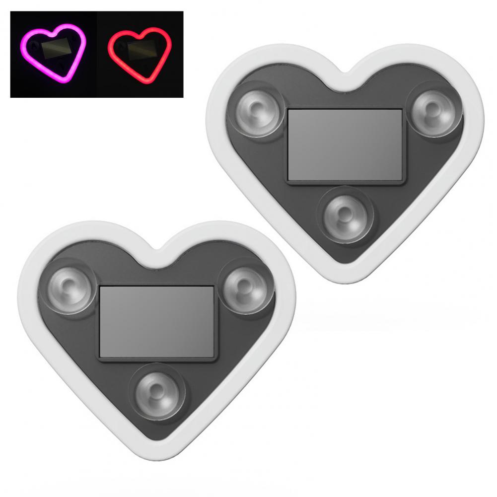 

Neon Lights with Suction Cup Base Heart-shaped Led Car Light Solar Powered Led Heart Neon Light for Car Window Wireless Auto