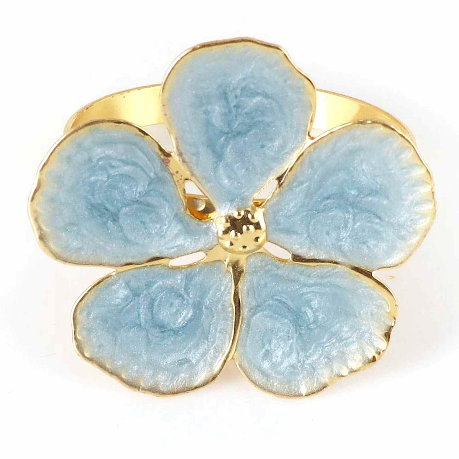 

10pcs Flower Napkin Rings Floral Serviette Buckles Holders Party Table Decor for Wedding Banquet Dinner Daily Use 5 синий