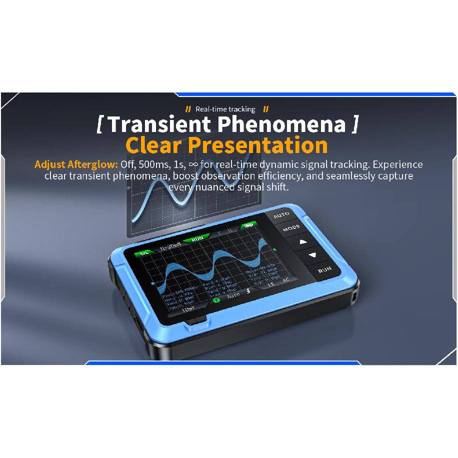 FNIRSI DSO510 New 10MHz Handheld Digital Oscilloscope 2 In 1 Signal Generator 48MS/s Sampling Rate Electronics Reparie Tools