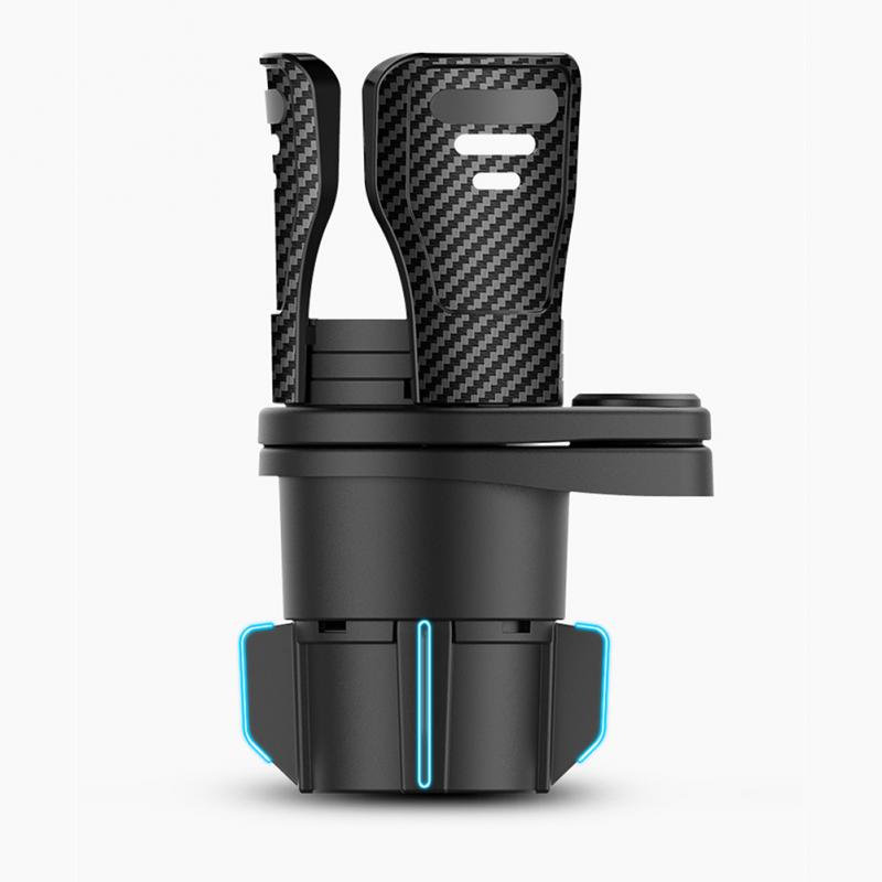 Multifunctional Car Cup Holder One To Two Double Layer Rotating Drinks Holder Vehicle Mounted Storage Rack