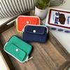 Fashion Solid Color Coin Purse Mini Lightweight Headphone Bag Canvas Cash Wallet Women