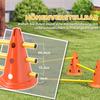 Dog Agility Equipment Set of Six Cones, Six Poles with Carry Bag, Three-Piece Adjustable Height Jumping Obstacles Orange