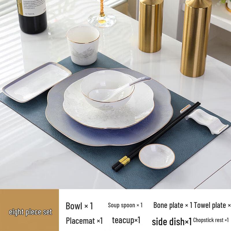 

Sweet & Elegant Bone China Dinnerware Set - Qingming Riverside Scene