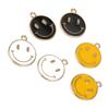 9/10Pcs 20mm Smile Round Drop Oil Alloy Pendant For Jewelry Component Making DIY Necklace Bracelet Earring