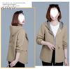 Women's Spring-Autumn Plus Size Hooded Windbreaker - Casual, Stylish, and Age-Reducing for Middle-Aged Women