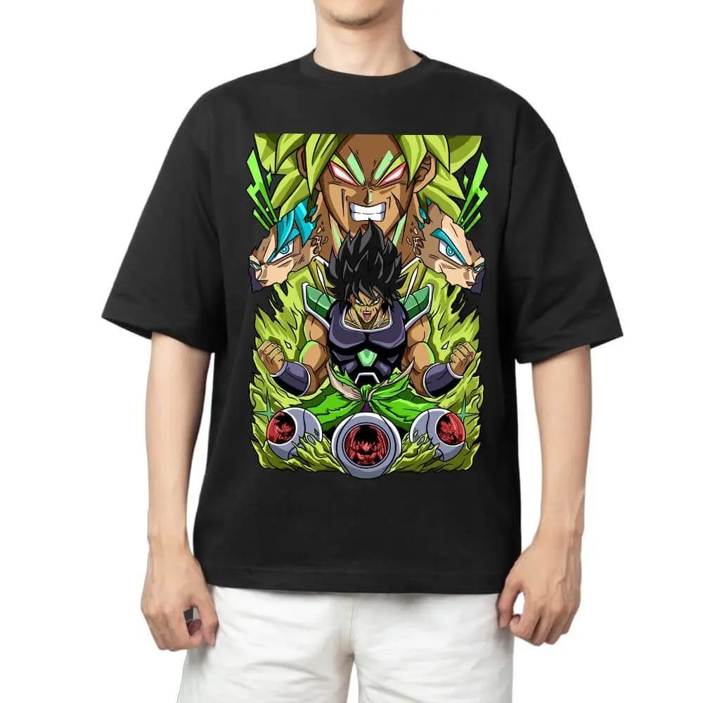 Dragon Ball GT Super Saiyan 4 Gogeta & Vegito Anime Comfortable Fashion Vintage Double-Sided Band Graphic Print Women And Men T-shirts