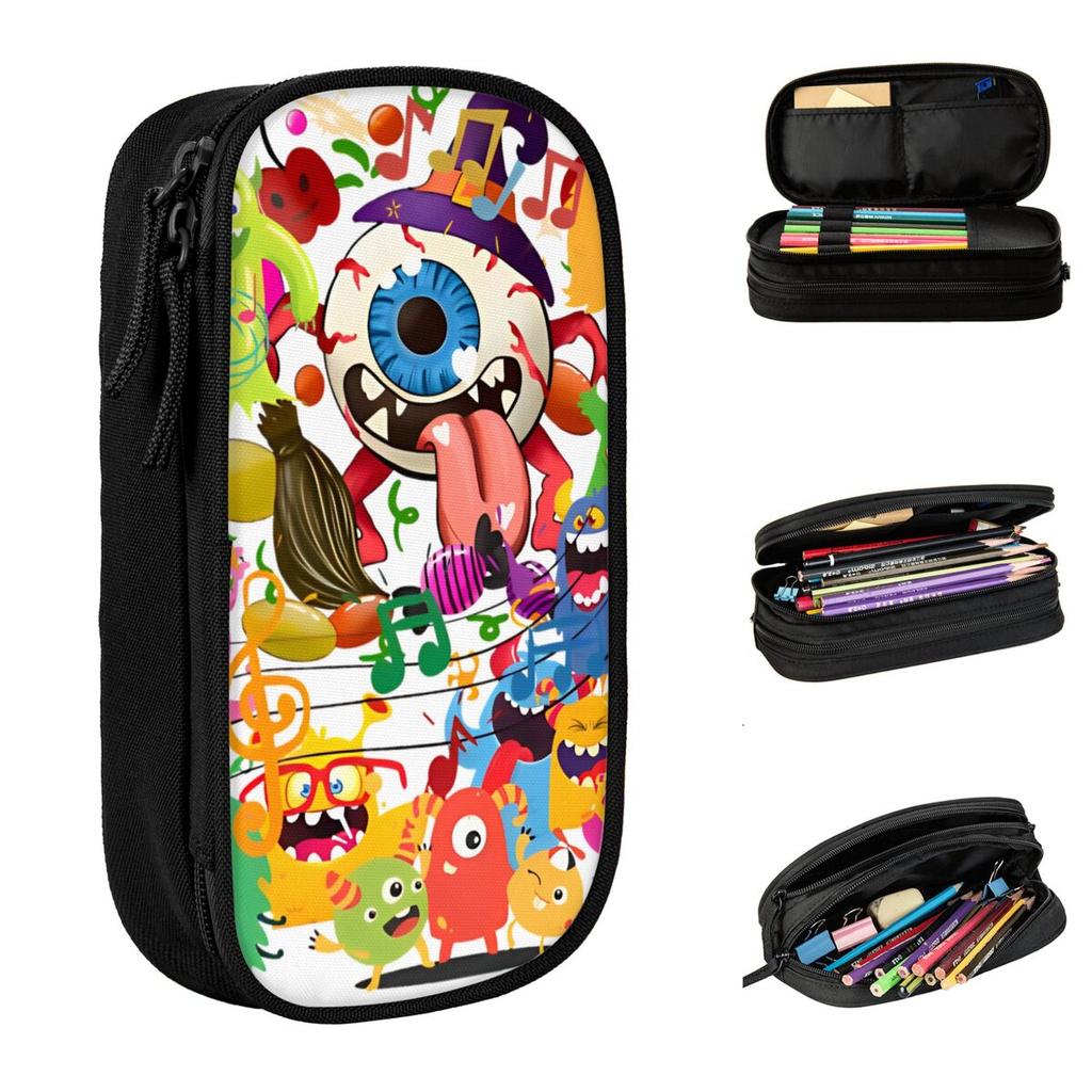 My Singing Monsters Merry Christmas Pencil Cases Pencilcases Pen Box Student Large Pencil Bags School Supplies Zipper Stationery
