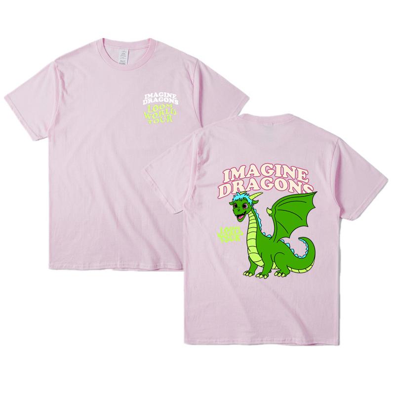 

2025 Imagine Dragons Concert Short Sleeve T-shirt Men and Women Rock High Street Cotton Print Couple TOP Quality 4XL