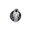 Astronaut Spacecraft with Starry Sky Design Design Metal Enamel Brooch Creative Personality Badge Best Friend Gift Pin