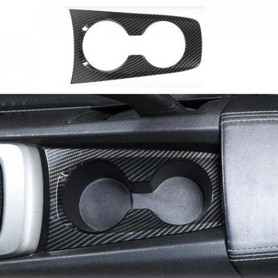 Water Cup Holder Decor Cover Panel Sticker Carbon Fiber For Chevy Camaro 2010-15