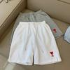 Ami Women's Heart Embroidered Casual Summer Sweatpants - Classic Straight-Leg with Drawstring