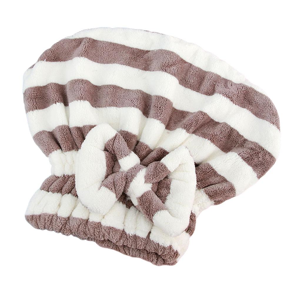 Thickened Soft Bow Hair Towel Wrap Microfiber Absorbent Hair Drying Cap Quick-Drying Shower Cap Hair