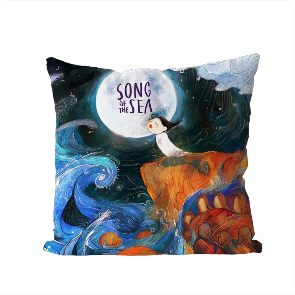 Song Of The Sea Pillow Case For Car Sofa Decorative Home Doublesided Print Plush Square Throw Pillow Cushion Cover