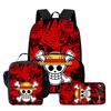 15 Inch One Piece Lightweight 3PCS School Backpack Set with Front Pocket, Lunch Bag, Pencil Case, Unisex for Boys Girls Age 6-10