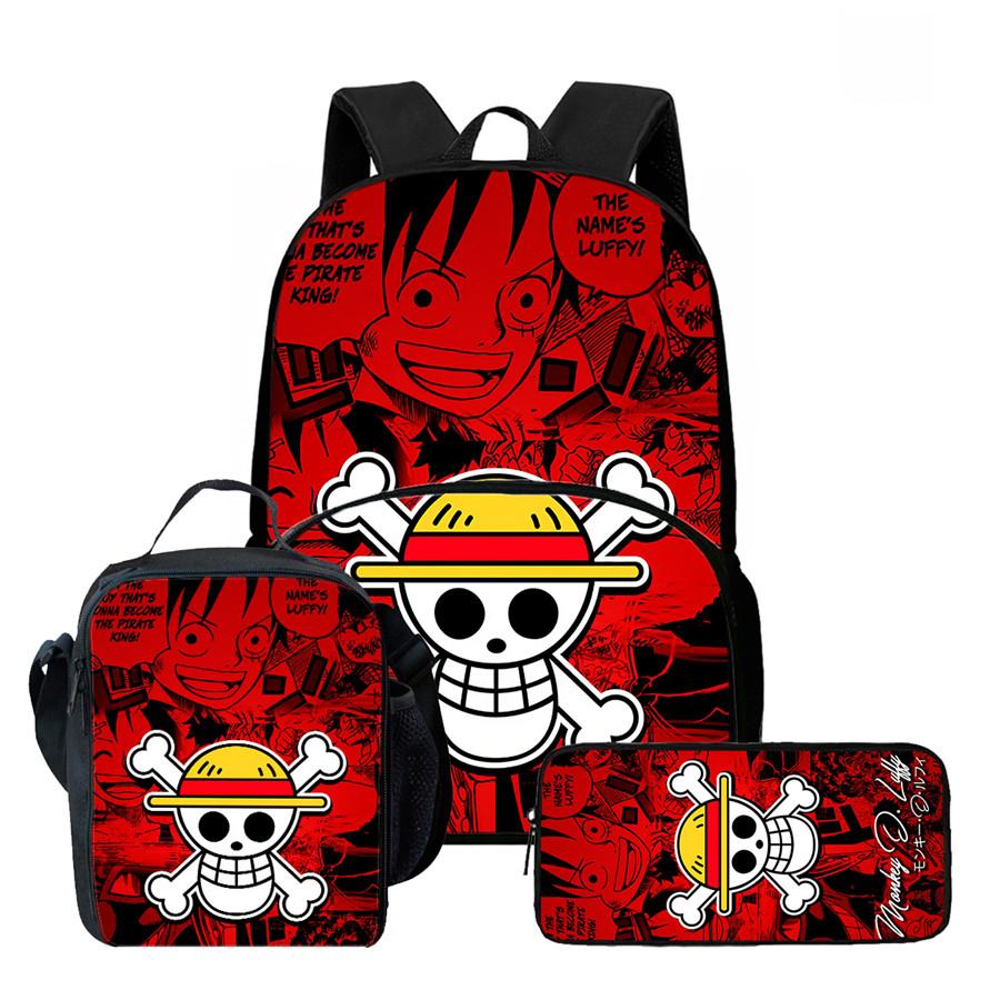 15 Inch One Piece Lightweight 3PCS School Backpack Set with Front Pocket, Lunch Bag, Pencil Case, Unisex for Boys Girls Age 6-10