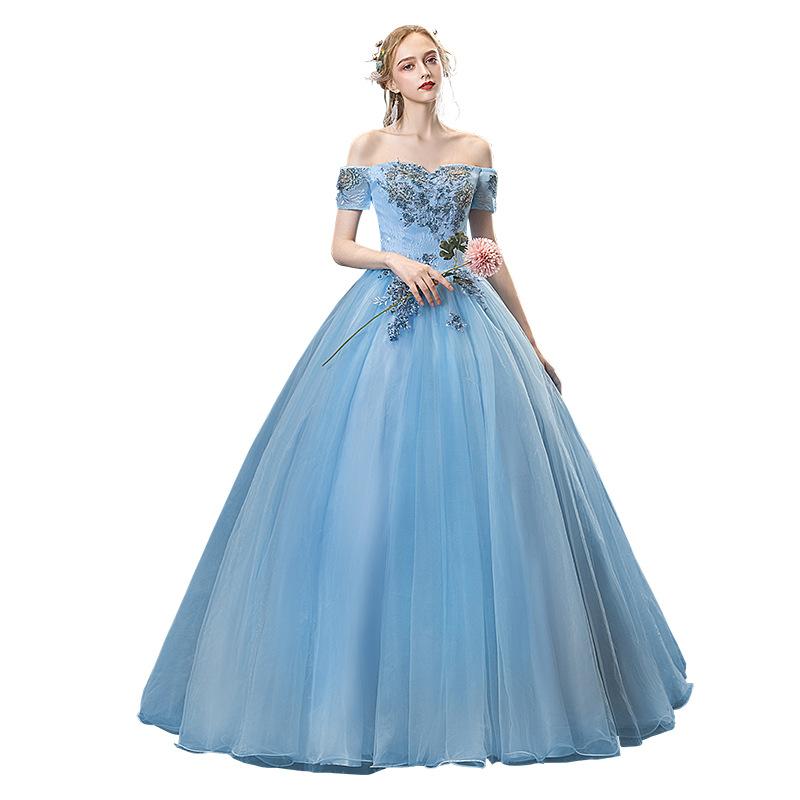 Evening Dress, Fluffy Skirt, Host Long Performance Clothes, Vocal Art Examination Students, Bel Canto Solo Stage Annual Meeting Dress, Women