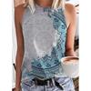 Abstract Face Persis 3D Print Tank Top Retro Streetwear Women Sleeveless Vest Y2k Oversized Off Shoulder Camisole Woman Clothing