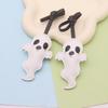 Handmade Halloween Bag Charm Lanyard Leather Pendant Scary Ghost Keychain  Birthday Gift