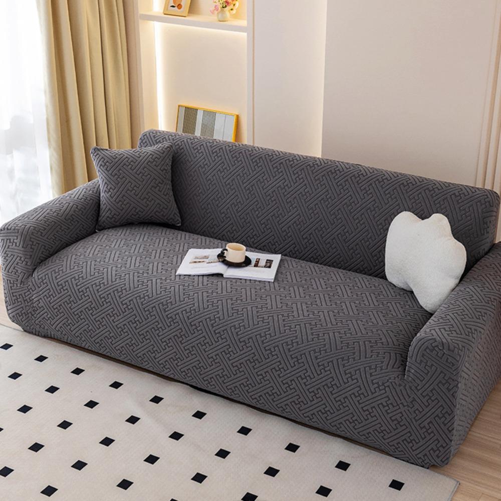 

Stretch Knit Sofa Protector Full Cover Durable Cat Proof Sofa Cover Universal All Season Elegant Cushion Blanket Single S 90-140CM