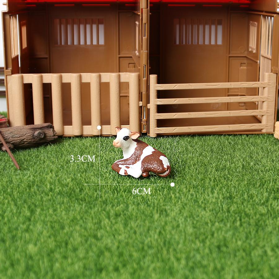 Simulering Gård Verden melkeku Storfe Okse Kalv yak Moskusokse Pedagogisk dyremodell figur leketøy hjemmedekor Gave Til Barn