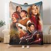 Thai Drama Cast Character Poster Print Flannel Blanket Soft Warm Throw Blanket Pop Culture Home Decor for Sofa Bedroom Travel