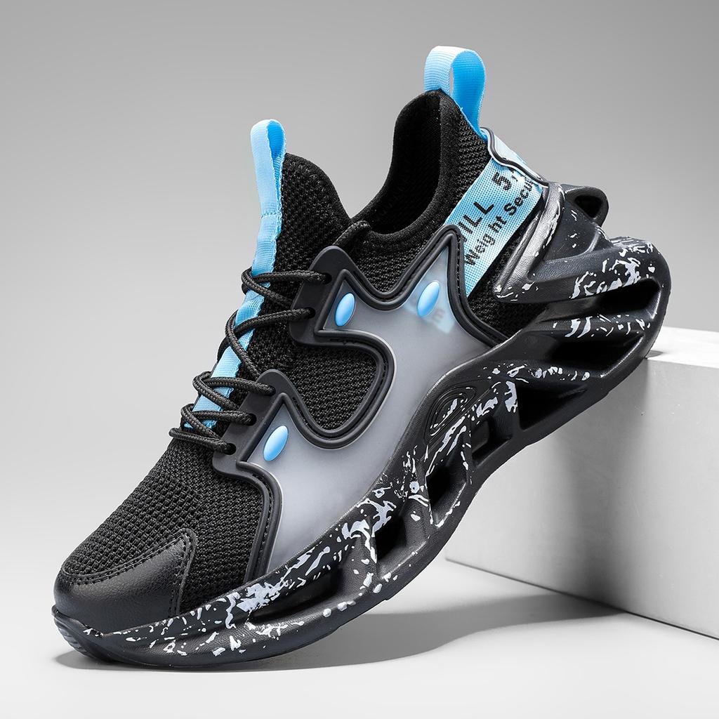 Herrenschuhe in neuem Sommer Übergröße Klinge Stoßdämpfung atmungsaktive Trendschuhe Mesh cool Laufschuhe dünn.